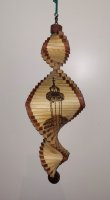 Windspiel aus Holz - Windspirale - Holzspirale, Sassnitzer Leuchtturm