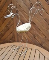 Stein-Vogel, Höhe 45 cm, V3, Dekorationsfigur, Steinfigur, Gartenfigur