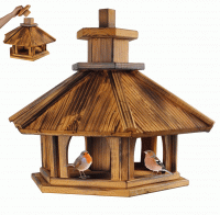 Bird Feeder with Feed Silo, Size XXL, Flamed