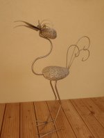 Decoration Bird for the Garden, 80cm, V8, Stone Figure, Garden Sculpture