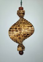 Windspiel aus Holz - Windspirale - Holzspirale, Länge 40 cm - Geflammt