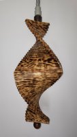 Wind Spinning Wood Spiral, Length 60 cm, Flamed
