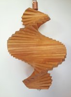 Wind Spinning Wood Spiral, Length 35 cm, Scumble Oak