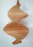 Windspiel aus Holz - Windspirale - Holzspirale, Länge 35 cm - unbehandelt