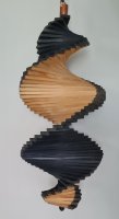Windspiel aus Holz - Windspirale - Holzspirale, Länge 55 cm - Farbton Grau - Natur