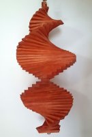 Wind Spinning Wood Spiral, Length 55 cm, Scumble Teak