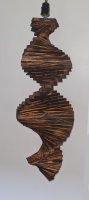 Wind Spinning Wood Spiral, Length 70 cm, Flamed