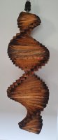 Wind Spinning Wood Spiral, Length 70 cm, Pine - Margin Flamed
