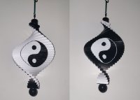 Wind Spinning Wood Spiral, Yin Yang, Lenght 40 cm